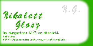 nikolett glosz business card